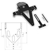 Kennzeichenhalter Universal Typ 5 schwarz verstellbar inkl. Reflektorhalter Kennzeichenhalter Universal Typ 5 schwarz verstellbar inkl. Reflektorhalter