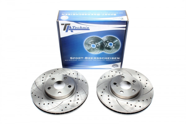 TA Technix Sport Bremsscheiben Satz Vorderachse passend für Toyota Avensis / Avensis Liftback / Aven