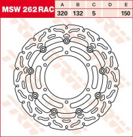 TRW Bremsscheibe schwimmend MSW262RAC passend für Yamaha TRW Bremsscheibe schwimmend MSW262RAC passend für Yamaha