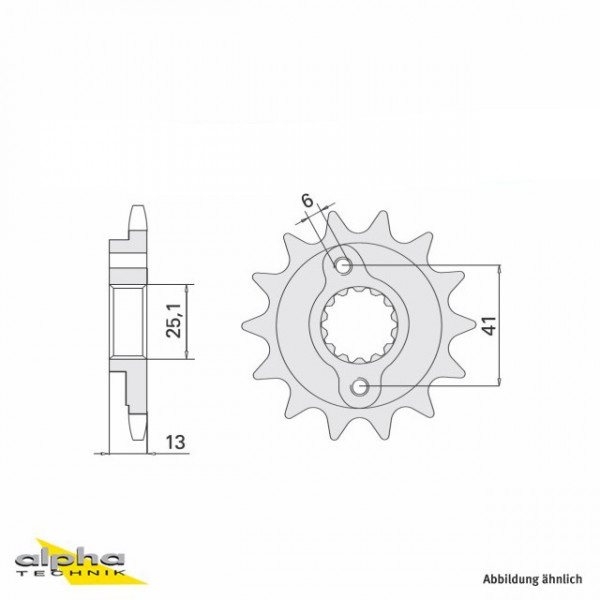 Ritzel 14 Zähne Teilung 520