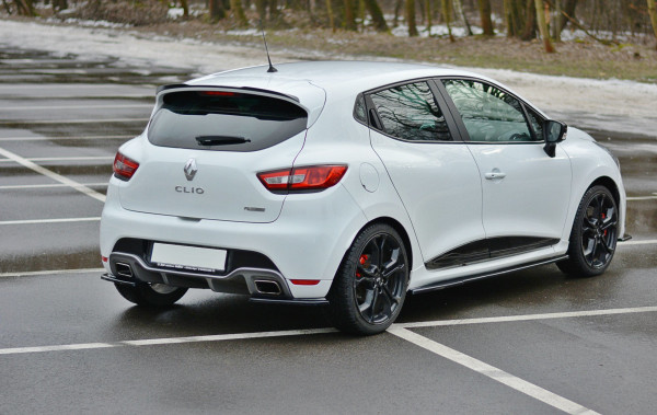 Heck Ansatz Flaps Diffusor Für RENAULT CLIO MK4 RS Schwarz Hochglanz