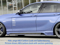 Rieger Seitenschweller links matt schwarz für BMW 1er F20 (1K4) Lim. / 4-tür. 05.2015- (ab Facelif