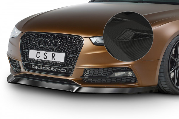 Cup-Spoilerlippe mit ABE für Audi A5/S5 8T CSR-CSL187-M Carbon Look Matt