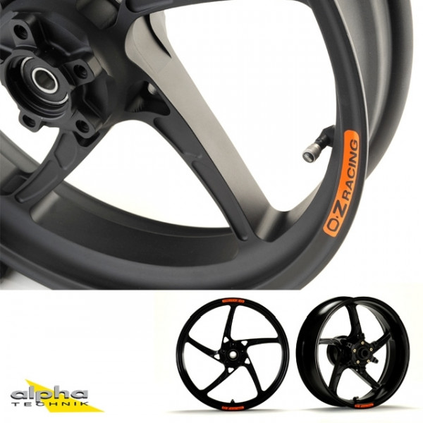 OZ Piega Aluminium Satz schwarz matt für Triumph Daytona 675 D67LC 2006-2012 und Street Triple R D67