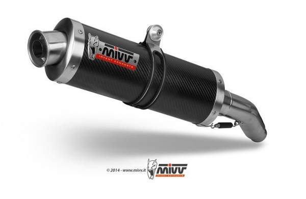 MIVV Oval Carbon Endschalldämpfer passend für Yamaha FZS 600 Fazer 98-03