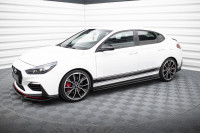 Seitenschweller Ansatz Für V.4 Hyundai I30 N Mk3 / Mk3 FL Hatchback/ Fastback Schwarz Hochglanz