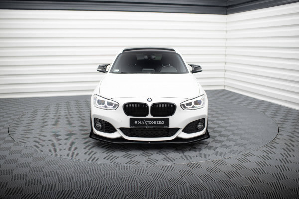 Street Pro Front Ansatz Für V.3 +Flaps Für BMW 1er F20 M-Paket Facelift / M140i Schwarz Hochglanz