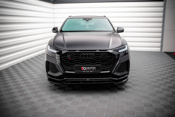 Front Ansatz V.3 Für Audi RSQ8 Mk1 Schwarz Hochglanz