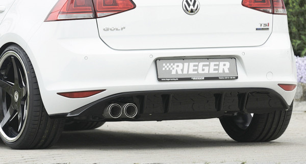 Rieger Heckeinsatz glanz schwarz für VW Golf 7 3-tür. 10.12-12.16 (bis Facelift)