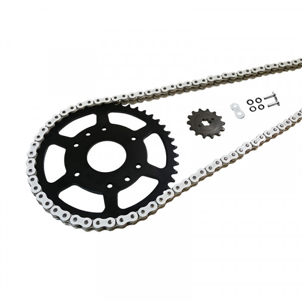 EK-Chain Kettensatz 525 MVXZ-2 für Triumph 675 Daytona ab Modelljahr 2006- Farbe Weiß