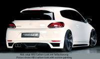 Rieger Heckschürzenansatz matt schwarz für VW Scirocco 3 (13) 2-tür. 08.08-04.14 (bis Facelift) Ausführung: Schwarz matt