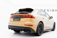 Höher Spoiler CAP Für Audi Q8 / Q8 S-line / SQ8 Mk1 Schwarz Hochglanz