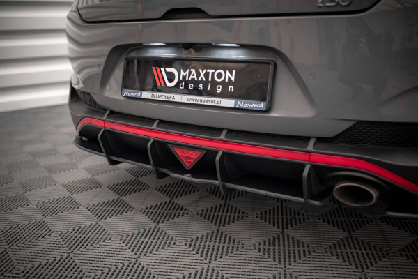 Street Pro Heck Ansatz Diffusor + Flaps passend für Hyundai I30 Fastback N-Line Mk3 Facelift