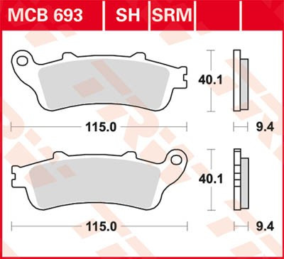 Scheibenbremsbeläge MCB693SH