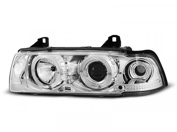Scheinwerfer Angel Eyes chrom passend für BMW E36 12.90-08.99 S / c / t