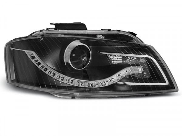 Scheinwerfer Tageslicht schwarz passend für Audi A3 8p 05.03-03.08