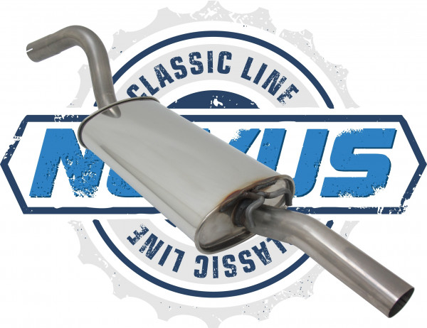 Novus Classic Line Edelstahl Endschalldämpfer für Audi 80