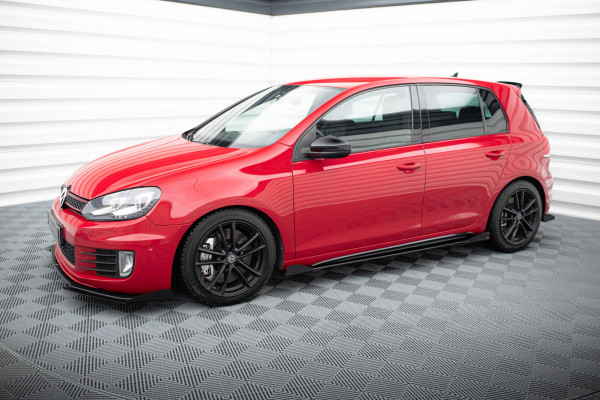 Seitenschweller Flaps Für VW Golf GTI Mk6 Schwarz Hochglanz