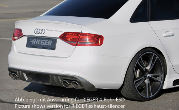 Rieger Heckeinsatz carbon look für Audi A4 S4 (B8/B81) Lim. 11.08-12.11 (bis Facelift)