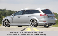 Rieger Seitenschweller links SG-Design carbon look für Ford Mondeo (BA7) Turnier 03.07-09.10 (bis F Ausführung: Schwarz matt