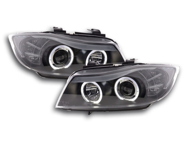 Xenon LED Angel Eyes Scheinwerfer für BMW 3er E90/E91 05-08 schwarz