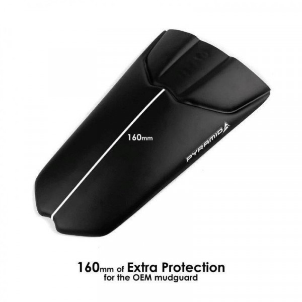 Pyramid Hinterradabdeckung Verlängerung Schwarz Matt passend für Triumph Speed Triple 1200
