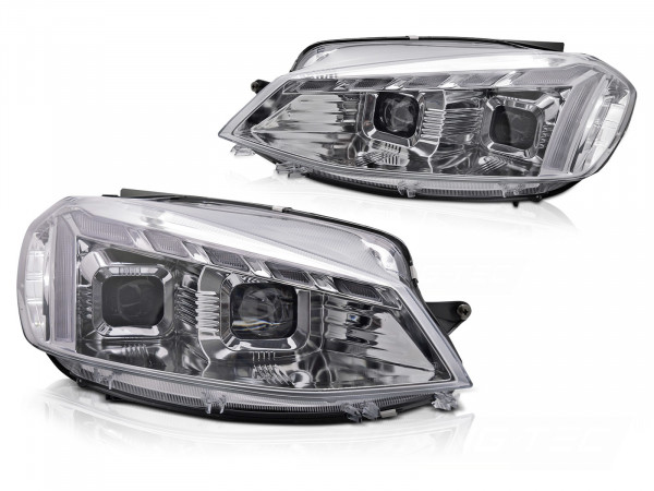 Scheinwerfer Licht chrom LED Tfl dynamische Blinker Passend Für VW Golf 7 17-19