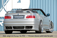 Rieger Heckschürze passend für BMW 3er E46 Cabrio Facelift ab 02/2002 Rieger Heckschürze passend für BMW 3er E46 Cabrio Facelift ab 02/2002