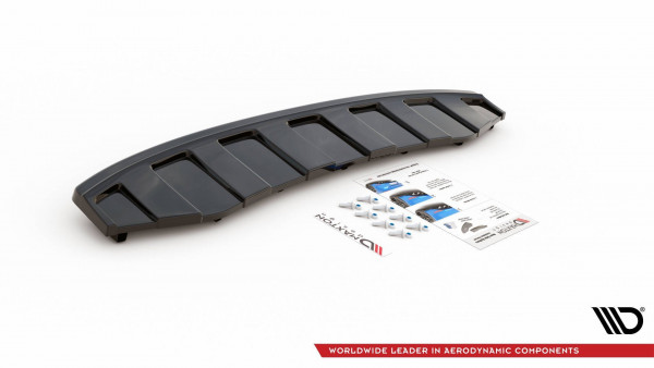 Hinten Splitter AUDI A6 C7 S-LINE AVANT AUSPUFF 2X1 Im DTM LOOK Schwarz Hochglanz