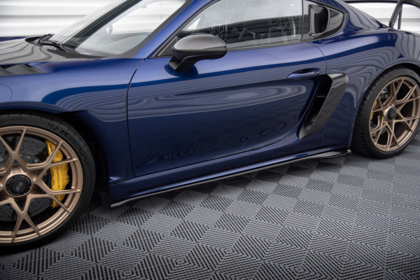 Seitenschweller Ansatz Für Porsche 718 Cayman GT4 RS 982c Schwarz Hochglanz