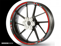 Felgenrandaufkleber GP Race rot-weiß Felgenrandaufkleber GP Race rot-weiß