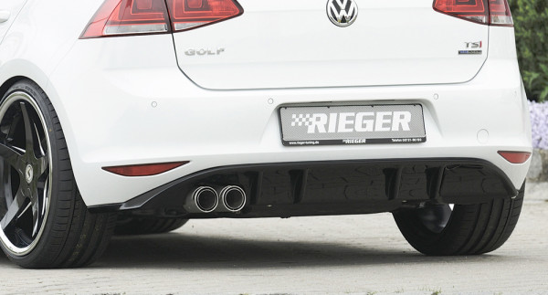 Rieger Heckeinsatz glanz schwarz für VW Golf 7 GTD 5-tür. 06.13-12.16 (bis Facelift)