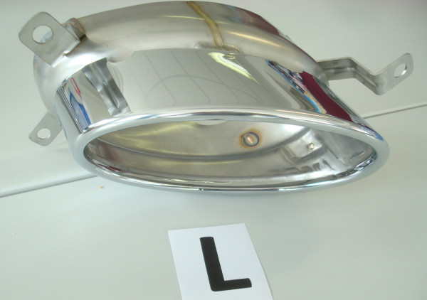 Endrohrblende links, chrom, 185x120mm oval für Audi A4 S4 (B8/B81) Lim. 01.12- (ab Facelift)