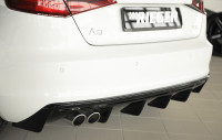 Rieger Heckeinsatz (GBL56786) glanz schwarz für Audi A3 (8V) 3-tür. (Schrägheck 8V1) 07.12-08.16 (bi Ausführung: Schwarz matt
