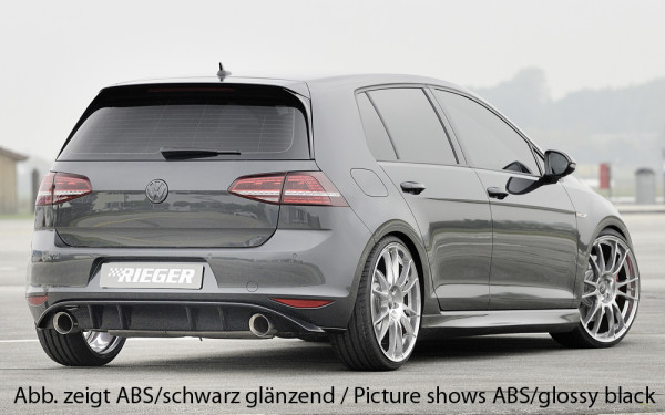 Rieger Heckeinsatz matt schwarz für VW Golf 7 GTI 5-tür. 04.13-12.16 (bis Facelift)