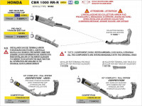 ARROW Volltitan Pro-Race Komplettanlage passend für Honda CBR 1000 RR-R 24-25 ARROW Volltitan Pro-Race Komplettanlage passend für Honda CBR 1000 RR-R 24-25