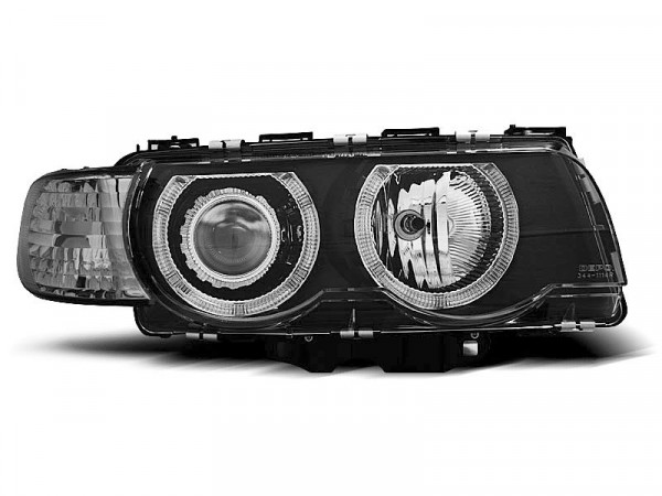 Scheinwerfer Angel Eyes schwarz passend für BMW E38 09.98-07.01