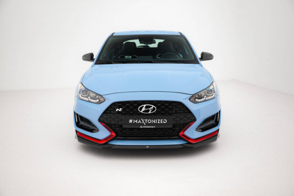 Front Ansatz V.1 Für Hyundai Veloster N Mk2 Schwarz Hochglanz