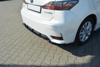 Mittlerer Diffusor Heck Ansatz Für Lexus CT Mk1 Facelift Schwarz Hochglanz
