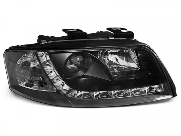 Scheinwerfer Tageslicht schwarz passend für Audi A6 06.01-05.04