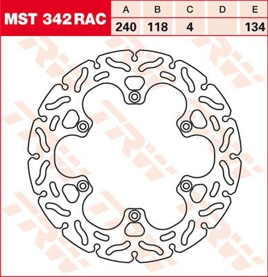 Bremsscheibe starr MST342RAC