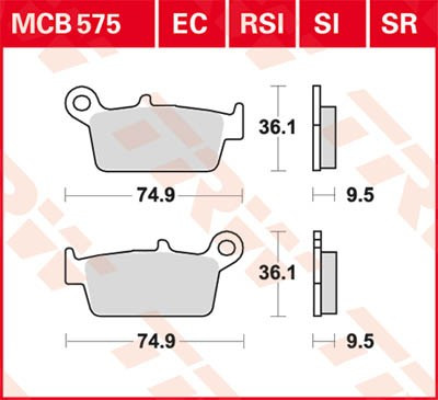 Scheibenbremsbeläge MCB575EC