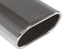 FOX Anschweißendrohr Typ 52 130x50 mm / Länge 230 mm flachoval eingerollt 15° abgeschrägt ohne Absor FOX Anschweißendrohr Typ 52 130x50 mm / Länge 230 mm flachoval eingerollt 15° abgeschrägt ohne Absor