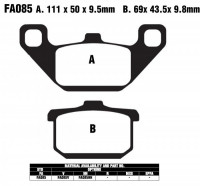 EBC FA85 HH Sinter-Bremsbeläge passend für Kawasaki EBC FA85 HH Sinter-Bremsbeläge passend für Kawasaki