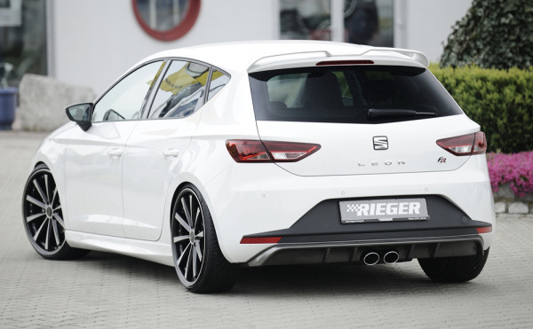 Rieger Heckeinsatz carbon look für Seat Leon FR (5F) 3-tür. (SC) 01.13-12.16 (bis Facelift)