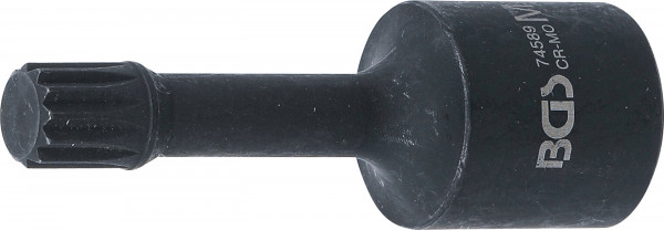 Kraft-Spezial-Bit-Einsatz | Länge 72 mm | Antrieb Innenvierkant 12,5 mm (1/2") | Innenvielzahn (für