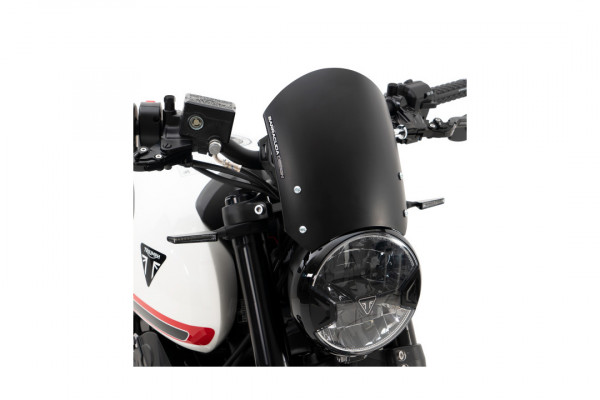 Barracuda Windschild Classic Aluminum schwarz für Triumph Trident 660 ab Modelljahr 2021-