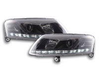 Daylight LED Scheinwerfer Set passend für Audi A6 Typ 4F 04-08 schwarz Daylight LED Scheinwerfer Set passend für Audi A6 Typ 4F 04-08 schwarz