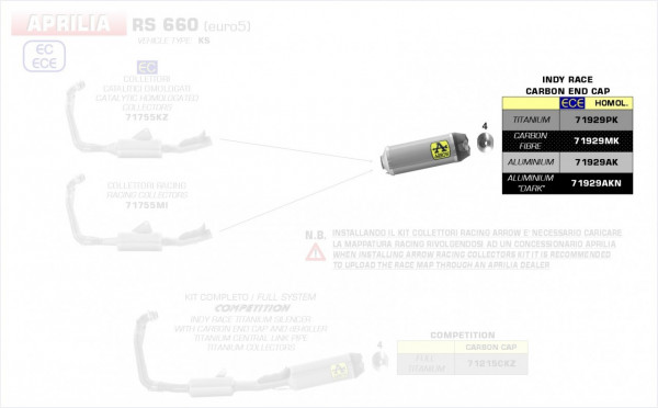 Arrow Indy Race Ttian APRILIA RS 660 20-22/Tuono 660 21-22