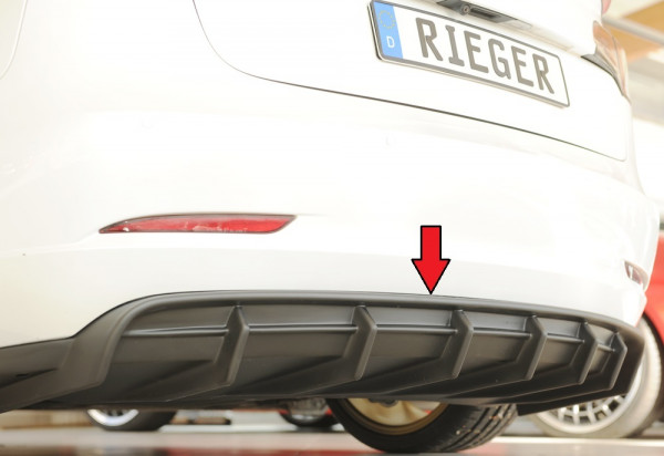 Rieger Heckeinsatz glanz schwarz für Tesla Model 3 (003) 06.18-09.23 (bis Facelift)